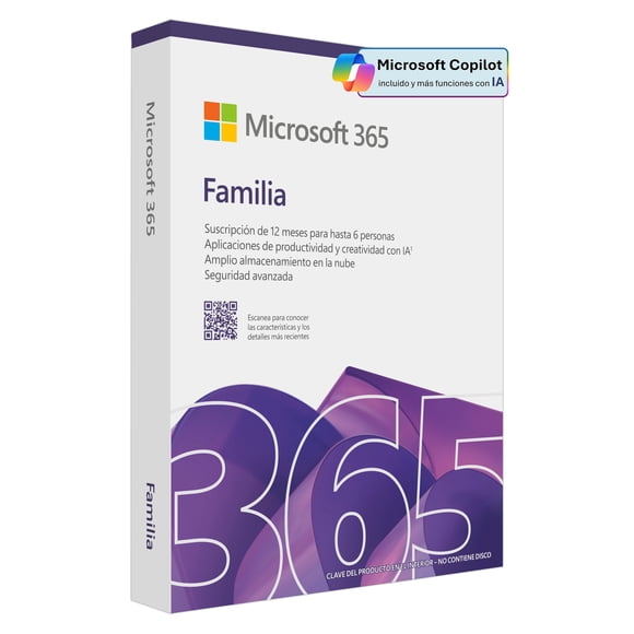 Licencia Microsoft 365 Family, Hasta 6 Usuarios