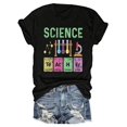 thumbnail image 2 of Women'S Polyester Crew Neck T-Shirt with Science Element Alphabet Pattern - Casual Short-Sleeve Round Neck Tee for All Seasons, 2 of 7