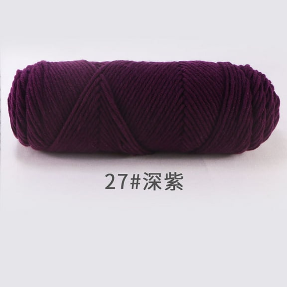 Nvzi 1 Piece 100g Dark Purple Cotton Yarn,Soft Yarn for Crocheting,Yarn for Crafts,High-Quality Yarn Ideal for DIY Handicrafts, Durable Yarn–Perfect for Daily Handcrafting Needs