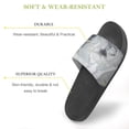 thumbnail image 3 of GZHJMY Stylish Slides for Women Men, Black Marble Abstract Style Soft Flexible Slip-on Sandals Slippers, 3 of 7