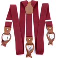 thumbnail image 1 of Leather Clip And Button Suspenders For Men, Y-Back Style For Formal Outfits, 1 of 8