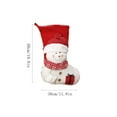 thumbnail image 3 of 22 Inches Large Christmas Stocking, Red and White Christmas Stockings Personalized, Santa Snowman Knit Christmas Stockings Xmas Decoration for Fireplace Hanging Holiday Decoration, 3 of 4