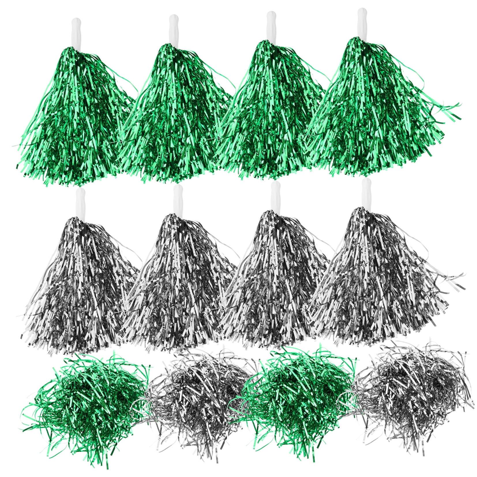 ELAYARD 24Pcs Party Cheerleading Pom Poms Assorted Color Glossy Durable Hand Flowers for Sports and ce