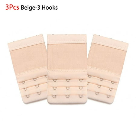 

1/3Pcs Accessories Maternity Women Underwear Extension Bra Extender Hook Bra Buckle Brassiere Strap BEIGE 3 HOOKS (3PCS)