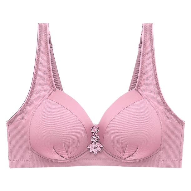 WILLBEST Brasier Mujer Push Up Sujetador Fino Sin Aros De Acero Para Mujer, Color Liso, Bordado, Transpirable, Cómodo