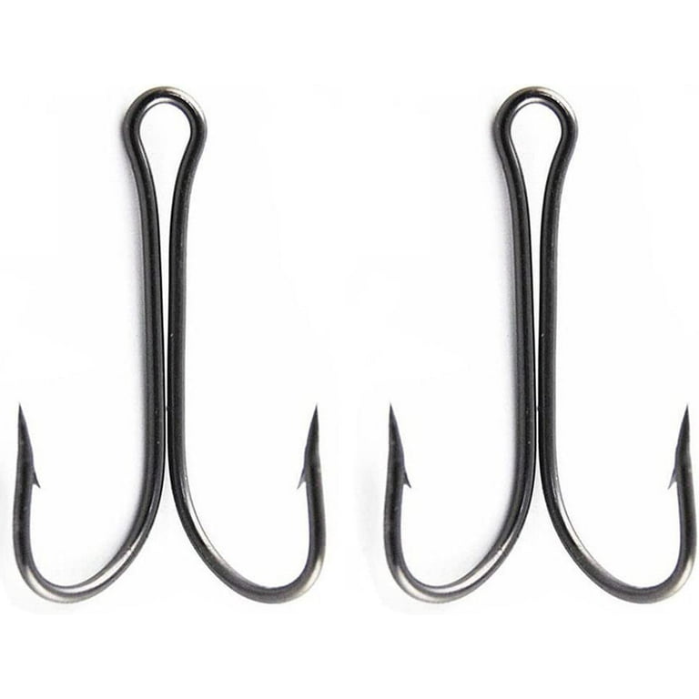 100pcs Fishing Typical Double Hook High Carbon Steel Small Fly