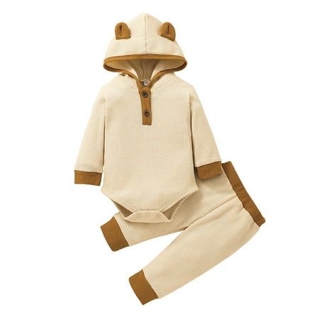 

Toddler Baby Girls Boys Hooded Sweatshirt Tops+Pants Outfits Set For 9-12 Months