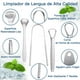 thumbnail image 3 of Set de 3 Cepillo de Lengua de Acero Inoxidable con Estuche de Transporte - Kit de Limpieza Bucal para Limpiador de Raspado de Lengua Oral (3 Pcs), 3 of 5