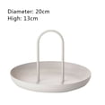 thumbnail image 1 of ¡Compre 2 y obtenga 3! Bandeja redonda para joyería, bandejas para anillos de comida, bandeja de almacenamiento para artículos diversos con asa, decoración del hogar, 1 of 4