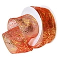thumbnail image 1 of Morex Ribbon Wired Nylon Enchantment Ribbon, 2-1/2" x 50 yd, Red/Gold, 1 of 3