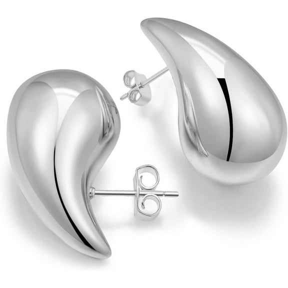 Gold Earring Dupes Chunky Gold Hoop Earrings For Women Teen Trendy Hypoallergenic Stud Post Op Earrings Jewelry[Z562]