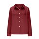 thumbnail image 4 of Neewe Womens Tops Long Sleeve Satin Lapel Collar Button Down Shirts Casual Business Dressy Blouses Fall Clothes, 4 of 6