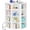 White, variant on Homieasy 5-Tier Corner Cabinet with Power Outlets & 12 Storage Cubes - Wooden L-Shaped Bookshelf, Toy Organizer for Home Office, Bedroom, Living Room,White