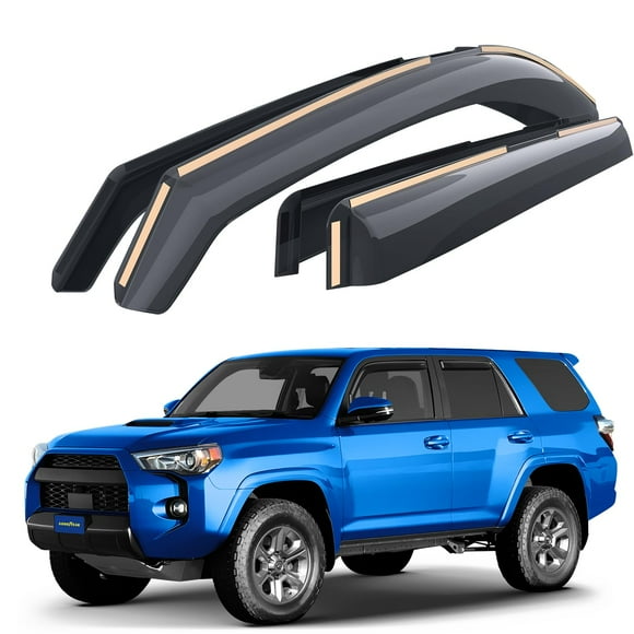 Goodyear Shatterproof in-Channel Window Deflectors for Trucks Toyota 4Runner 2010-2023, Rain Guards, Window Visors for Cars, Vent Deflector, Car Accessories, 4 pcs- GY003422LP