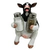 Ebros Farm Grassland Bovine Cattle Cow Moo Moo Salt Pepper Shakers Holder Set