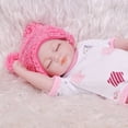 thumbnail image 3 of 28cm 11inch Silicona Baby Doll Juguete para bebé recién Regalos de cumpleaños - Rosado Sunnimix Muñeca Reborn de silicona, 3 of 8