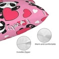 thumbnail image 5 of Disketp Pillow Covers Panda Heart Valentine Pink Pattern Throw Pillow Case Cushion Covers,Cushion For Bedroom,Couch,Home-20"X30", 5 of 9