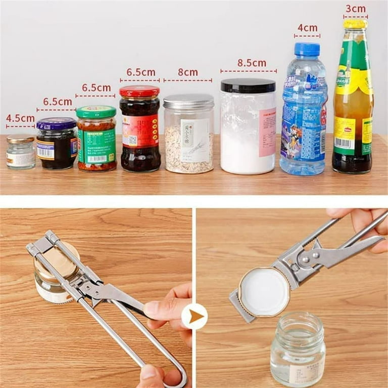 zengxiaoyun Master Jar & Bottle Opener, Adjustable Multifunctional Stainless Steel Can Opener Jar Lid Gripper, Manual, Kitchen Accessorie