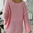 thumbnail image 4 of XMMSWDLA Women's Love Heart Pullover Sweater Long Sleeve Crewneck Sweater Oversized Knit Sweater, 4 of 7