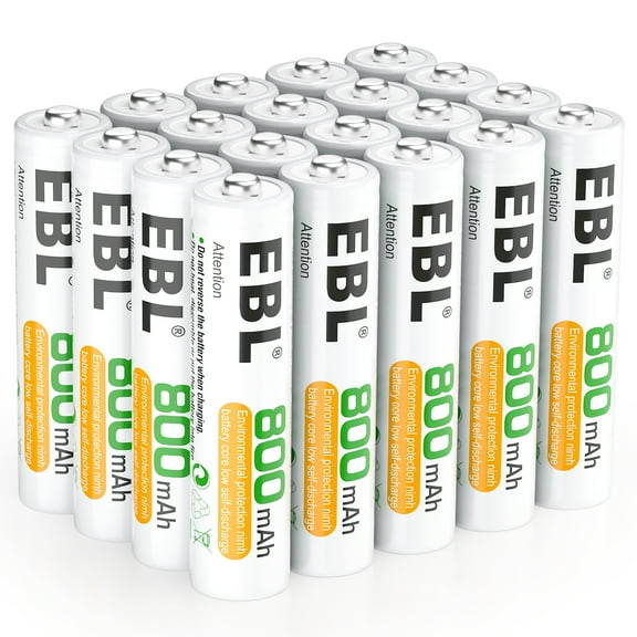 EBL Rechargeable AAA Batteries 800mAh Ni-MH Triple A Battery, 20-Pack