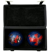 Oriental Furniture Dragon and Phoenix Health Balls in Multicolor (Set of 2)