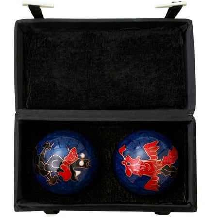 Oriental Furniture Dragon and Phoenix Health Balls in Multicolor (Set of 2)
