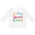 thumbnail image 3 of Inktastic My Papa Loves Me Gift Boys or Girls Long Sleeve Toddler T-Shirt, 3 of 5