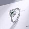 thumbnail image 3 of Anillo de plata de ley 925 con circonitas brillantes, ajustable, sencillo, de moda, exquisito, para mujer, accesorios de joyería, regalo para fiesta de boda, 3 of 5