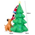 thumbnail image 3 of Costway 1,8m LED Hinchable Papá Noel Perro y Arbol de Navidad con Soplador Decoración Navideña, 3 of 8