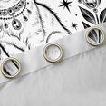thumbnail image 4 of Manfei Boho Cat Moon Kitchen Curtains, Vintage Leaf Pklnt Black Out Curtains Pack of 2 (42x63 Each), Black White, 4 of 6