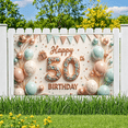 thumbnail image 5 of Glitter Crown Happy Birthday Banner Gold 50th Celebration Banner Decorative Flags for Milestone Party Indoor Celebration Event Decoration, 5 of 7