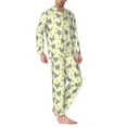 thumbnail image 2 of Bingfone Men's Pajama Set 2 Piece Loungewear PJs, Long Sleeve with Pajama Pants-Funny Chicken, 2 of 7
