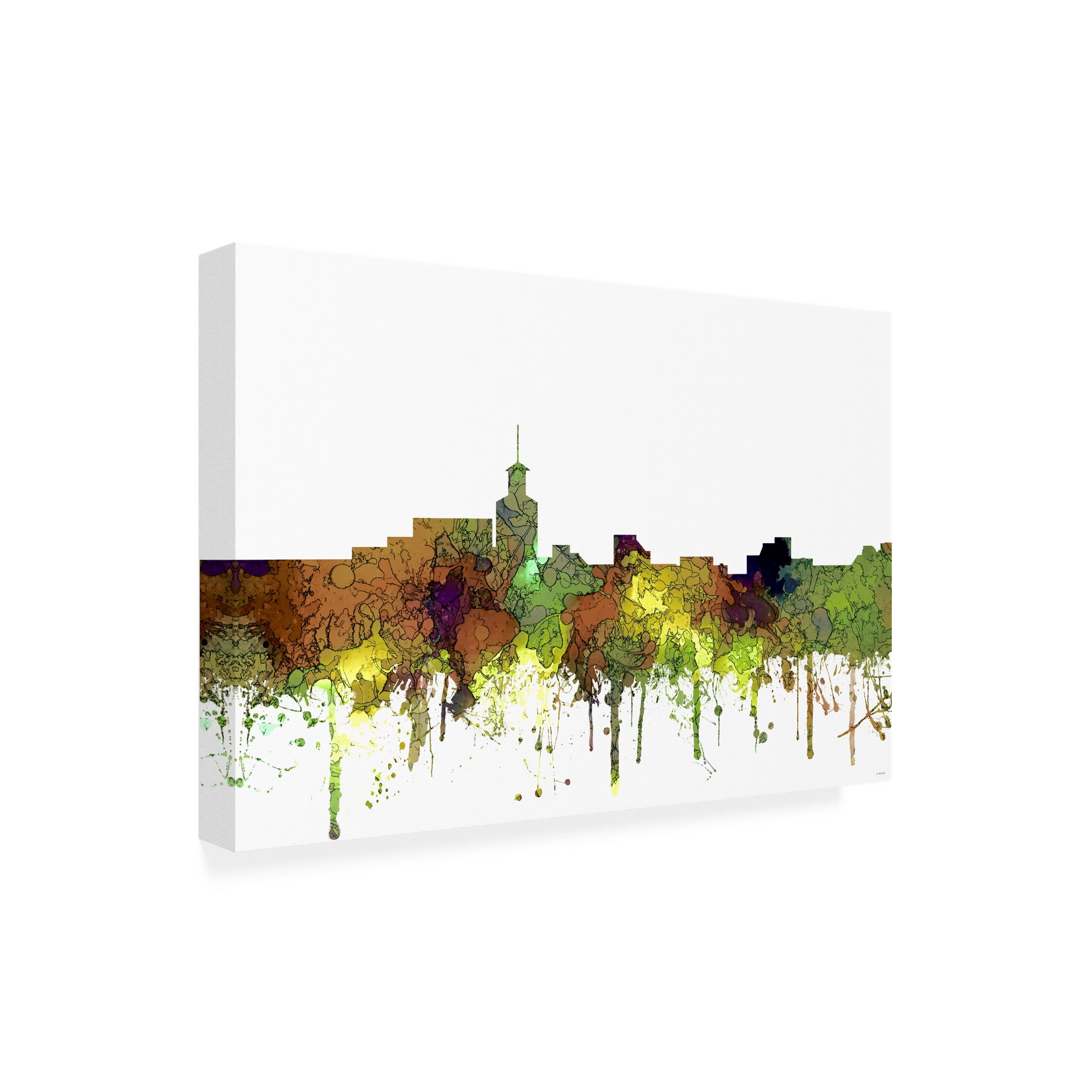 Marlene Watson 'Santa Fe New Mexico Skyline Safari Buff' Canvas Art