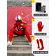 thumbnail image 5 of Calcetines de fútbol NXTRND XTD Scrunch, extra largos, acolchados, rojos, S/M, 5 of 7