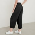 thumbnail image 5 of HXWCHs Girls Little Kids Stylish Cropped Trousers for Everyday Comfort Soft Wide Leg Capris with Pockets Spring Summer Wear 5-6 years Black, 5 of 8