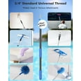thumbnail image 6 of Pool Pole Telescopic 16FT Heavy Duty Upgraded Aluminum, 16Ft Extension/Extendable Telescoping Tool for Above Ground/Inground Swimming Cleaning Supplies Accessories, Leaf Skimmer/Brush/Net/Vacuum/Mesh, 6 of 11