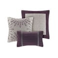 thumbnail image 4 of Madison Park Ensemble de Couette Palmer, Grand Lit, Prune, 4 of 5