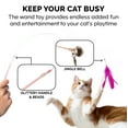 thumbnail image 4 of FurHaven Pet Toy | Dizzy Kitty Feather Wand Cat Toy, Pink, 2-Pack, 4 of 10