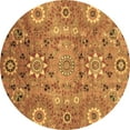 thumbnail image 1 of Ahgly Company Indoor Round Abstract Brown Modern Area Rugs, 5' Round, 1 of 4