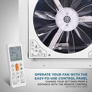 Hike Crew 14 RV Vent Fan, Adjustable, with Remote Control, 1-Piece