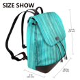 thumbnail image 2 of Disketp Turquoise Wooden2 Mochila de Cuero para Mujer, Bolso de Espalda Antirrobo con Estilo para Viaje, Trabajo y Uso Diario, 2 of 4