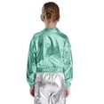 thumbnail image 2 of iiniim Girls Kids Sequins Hip Hop Jazz Outerwear Shiny Metallic Bomber Jacket Coat Disco Party Light Green 12, 2 of 7