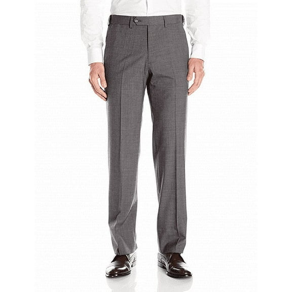 Palm Beach Men's Performance Expander Flat Front Dress Pants