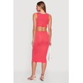 thumbnail image 3 of Women's Rib Knit Cut Out Back Midi Tank Dress, 3 of 3