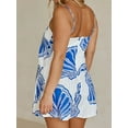thumbnail image 7 of Women's Shell Print Sleeveless Summer Mini Dress 100% Polyester Lightweight No Stretch Easy Care Daytime Party Ready, 7 of 7