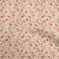 thumbnail image 1 of oneOone Velvet Rose Brown Fabric Floral Flower With Bird Craft Projects Decor Fabric Printed By The Yard 58 Inch Wide, 1 of 4