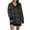 Black, variant on NARABB Women's Sweater Dress Knit Striped V-neck Drop Shoulder Long Sleeve Sweater Dress Loose Dress
