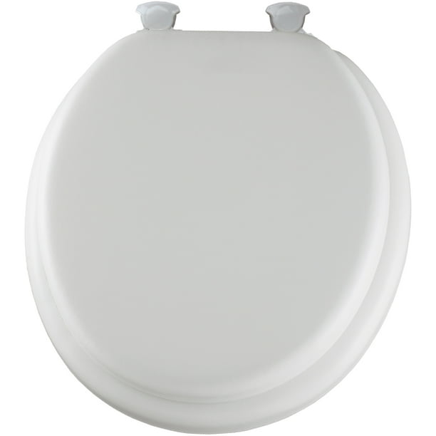 Mayfair 13EC000 White Antique Vinyl Soft Toilet Seat