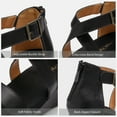 thumbnail image 3 of DREAM PAIRS Women's Open Toe Buckle Ankle Strap Summer Platform Wedge Sandals, 3 of 7