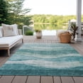 thumbnail image 6 of Addison Rugs Chantille Indoor/Outdoor Transitional Swirls Seafoam Washable Rectangle Rug, 2'6" x 3'10", 6 of 6